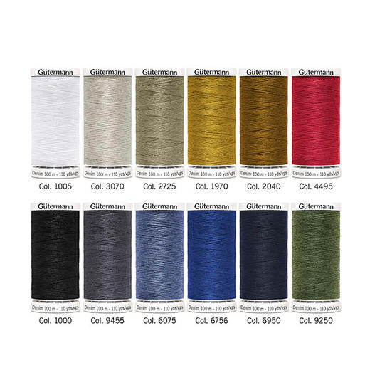 德国古特曼牛仔系列缝纫线经典色套装12枚100米 商品图4