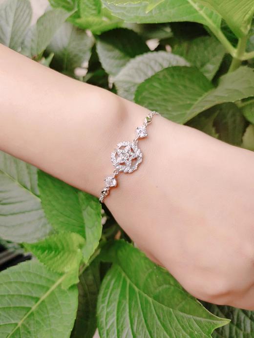 新款《守恋》执子之手  与子偕老    纯银手链  灵动闪耀 商品图4