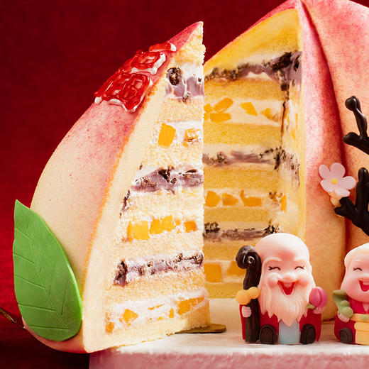 【福桃贺寿】鲜果夹心万寿桃，家有福星高高照（南昌） 商品图2