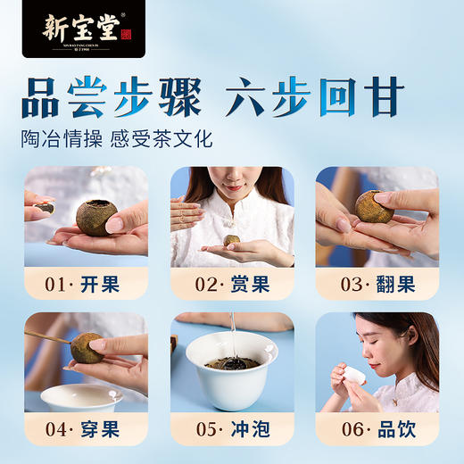 新宝堂小青柑柑普茶蓝罐礼盒新会小青柑普洱熟茶礼盒250克 商品图2