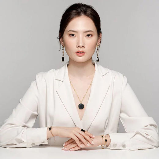 天然墨翡翠时尚长项链 Tracey Chen 商品图1