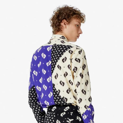 KENZO 高田贤三 男士棉质标志多色印花长袖衬衫 混色 FA55 CH406 1PA 99 商品图2