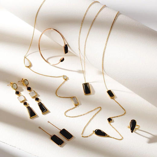 天然墨翡翠白翡翠长项链 Tracey Chen 商品图4