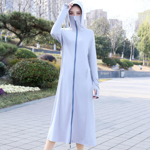 【ins同款 防晒50+++】2024夏新款透气薄款冰丝长袖长款全身服升级款防晒衣sjmh34 商品图4