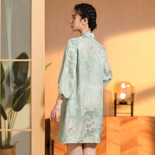 AYK-QF-220506青蓝真丝缎 商品图3