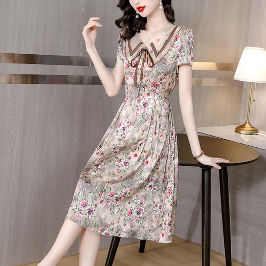 气质复古风连衣裙，夏季新款高级感洋气连衣裙 XYX1083 商品图0