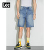 Lee商场同款22春夏新品101+宽松浅蓝男牛仔短裤LMB1009036VG-537 商品缩略图0