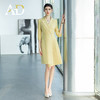 AD黄色西装连衣裙女春夏七分袖职业装时尚气质西服裙主持人正装 商品缩略图2