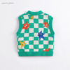 【打折】马克珍妮秋装 男童绿格子纯棉针织马甲221501 商品缩略图1