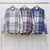 UNUSED FRINGE BIG CHECK SHIRT 水洗做旧流苏拼接格子长袖衬衫 商品缩略图0