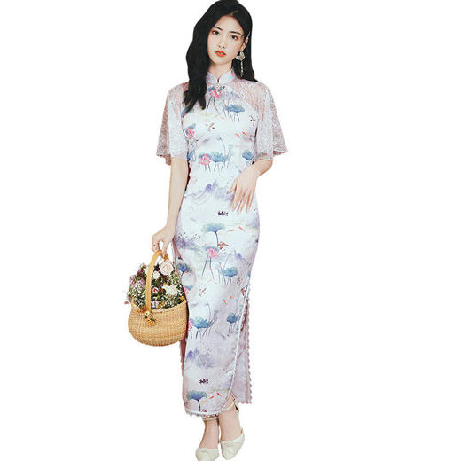 复古气质，长款改良民国风年轻款旗袍TX-837 商品图4