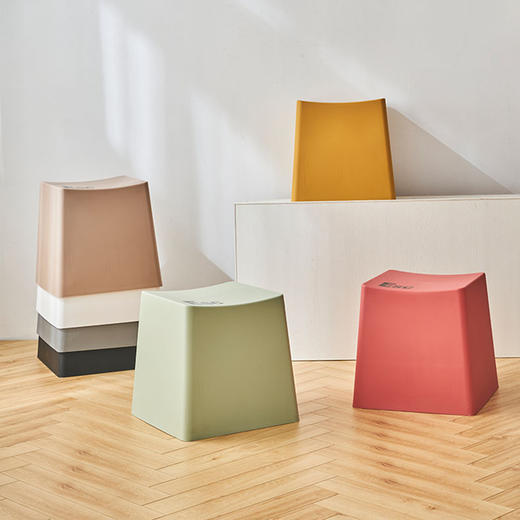 【家居建材】家用多功能加厚塑料凳子创意简约客厅餐桌吃饭椅子极简键盘胶板凳 商品图2