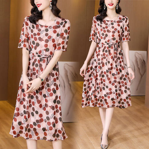 AHM ajd615时尚气质宽松大码优雅复古贵夫人裙 商品图0