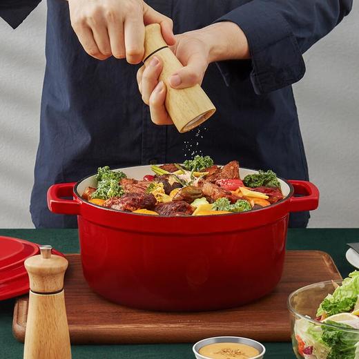 【直发】美珑美利 缤彩系列珐琅铸铁锅 物理性不粘锅汤锅 微压炖锅 煲汤锅六层珐琅工艺 珐琅铸铁锅 商品图2