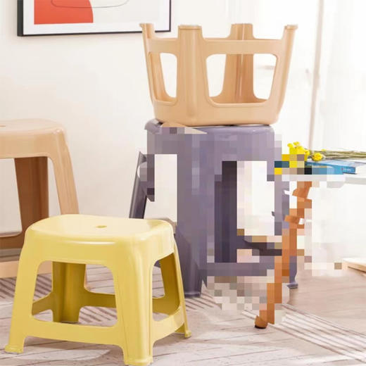 【9.9元/个】强升小号时尚曲面凳子（1102513） 商品图0