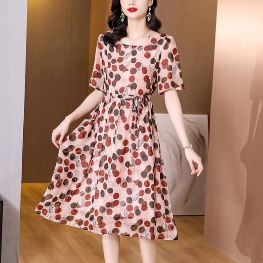 AHM ajd615时尚气质宽松大码优雅复古贵夫人裙 商品图2