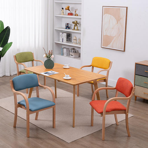 【家居建材】养老院餐桌椅 现代简约 敬老院老年人木质餐桌 餐厅座椅饭桌椅子 商品图1