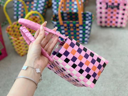 mini版编织菜篮子-粉色 商品图2