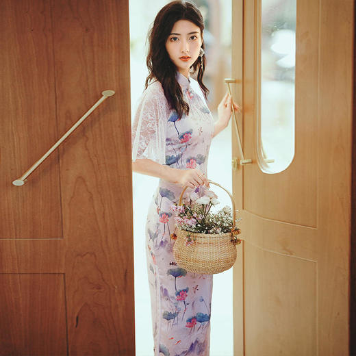 复古气质，长款改良民国风年轻款旗袍TX-837 商品图1