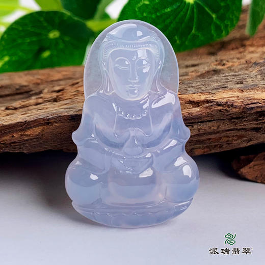 派瑞翡翠 翡翠观音 糯冰种 紫色 商品图2