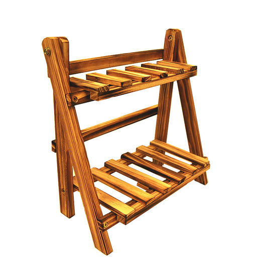 【家居建材】客厅落地实木阳台花架 木制置物架 多层室内多功能多肉绿萝 展示架 商品图4