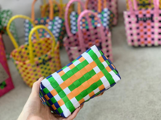 mini版编织菜篮子-拼蓝色 商品图2