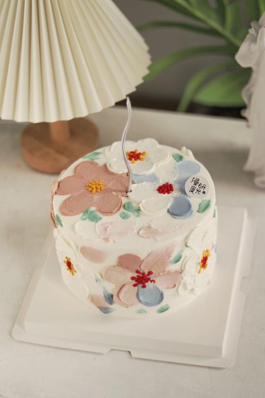 【生日蛋糕】手绘奶油花朵款 商品图0