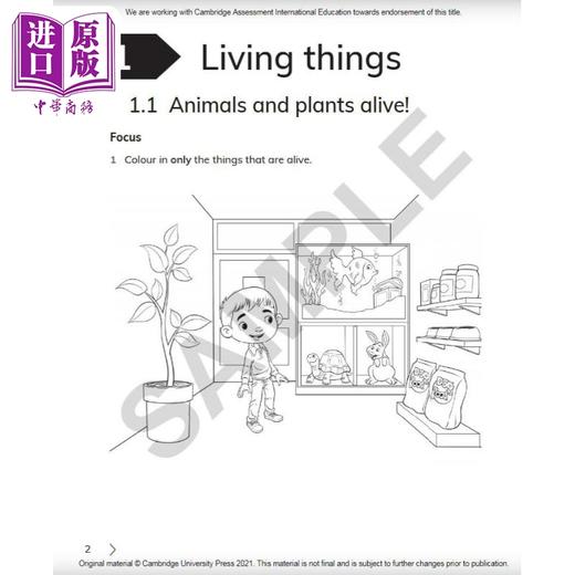 NEW Cambridge Primary Science Workbook 1剑桥小学科学练习册一年级 商品图1