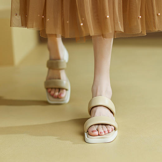 外穿坡跟真皮凉拖鞋新款女鞋高跟防水台拖鞋OLD-m969aa 商品图2