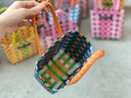 mini版编织菜篮子-拼蓝色 商品图5
