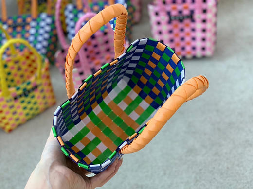 mini版编织菜篮子-拼蓝色 商品图6