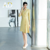 AD黄色西装连衣裙女春夏七分袖职业装时尚气质西服裙主持人正装 商品缩略图3