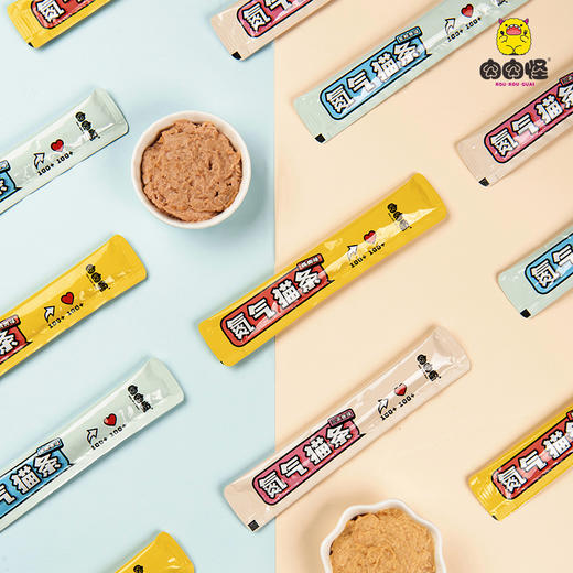 肉肉怪氮气猫条营养增肥发腮三文鱼金枪鱼味宠物猫咪成猫幼猫零食60g 商品图3