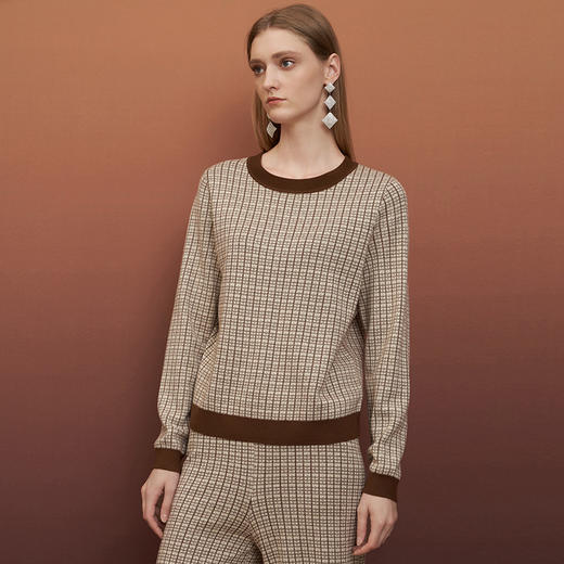 EITIE爱特爱秋季新款显瘦舒适套头针织衫6701408 商品图2