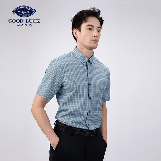 GOODLUCK德鲨挺括弹性亲肤短袖衬衫LY21411 商品图2