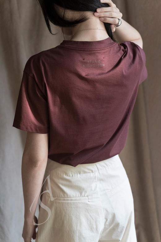 STUDIO NICHOLSON  藏蓝色/烟灰色/白色/暗红色MARINE短袖T恤 商品图2