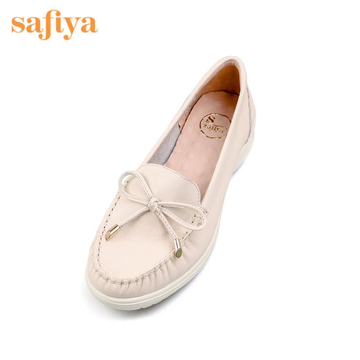 商场同款| 索菲娅蝴蝶结优选牛皮按摩舒适底豆豆鞋2022秋坡跟妈妈单鞋SF23111039 商品图8