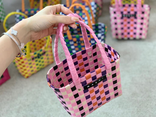 mini版编织菜篮子-粉色 商品图1