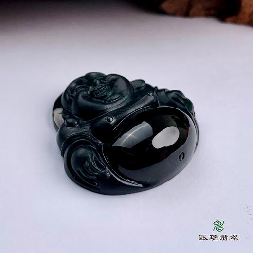 派瑞翡翠 翡翠佛 糯种 墨翠 商品图2