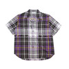 UNUSED FRINGE BIG CHECK SHIRT 水洗做旧流苏拼接格子短袖衬衫 商品缩略图0