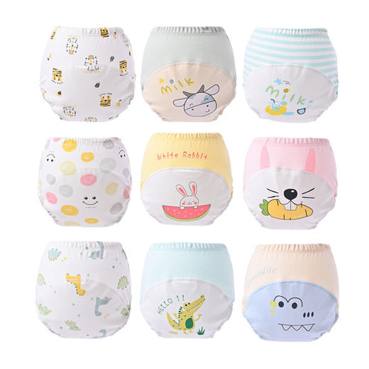 【3条装 轻松戒尿不湿 远离红PP】宝宝训练裤6层纱布幼儿如厕学习裤可洗棉透气隔尿裤练习裤 商品图4