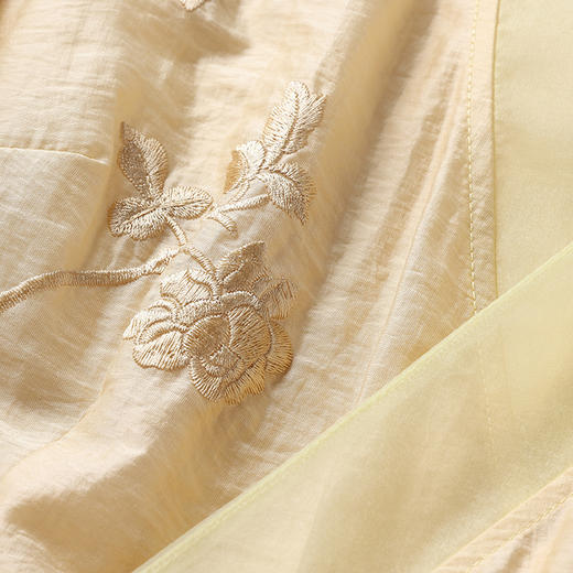醉蝶 复古刺绣禅服系带裹身连衣裙 OG6306 商品图3