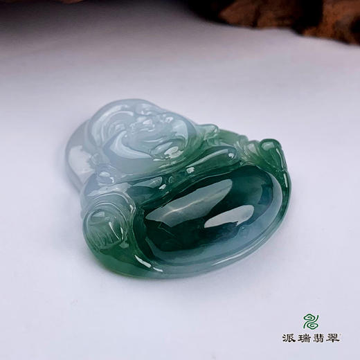 派瑞翡翠 翡翠佛 糯种 飘翠 商品图3