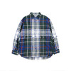 UNUSED FRINGE BIG CHECK SHIRT 水洗做旧流苏拼接格子长袖衬衫 商品缩略图2