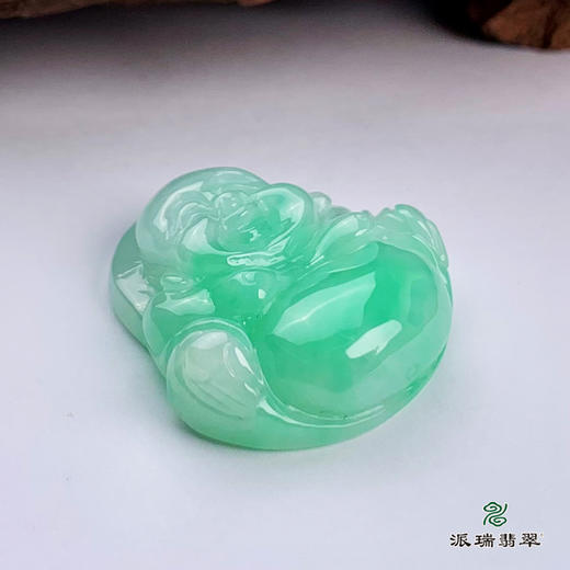 派瑞翡翠 翡翠佛 糯种 飘翠 商品图3