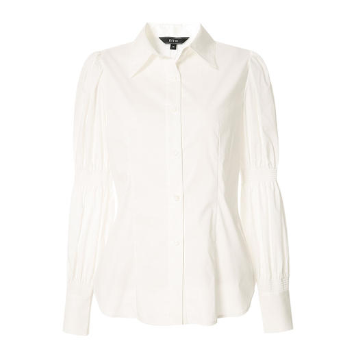 EITIE爱特爱秋季新款纯色通勤百搭衬衬衣女士小上衣6709407 商品图5