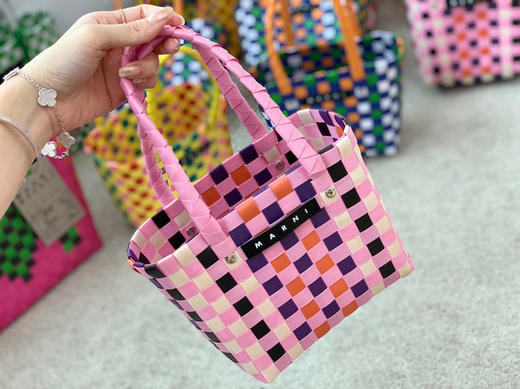 mini版编织菜篮子-粉色 商品图0
