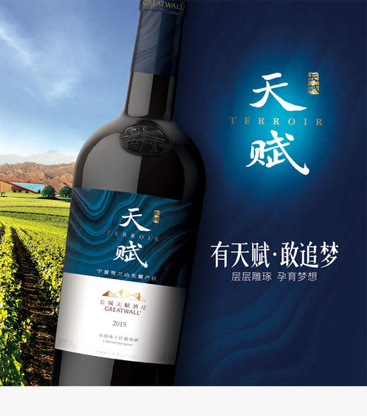 中粮长城天赋酒庄赤霞珠2015干红葡萄酒750ml 商品图0