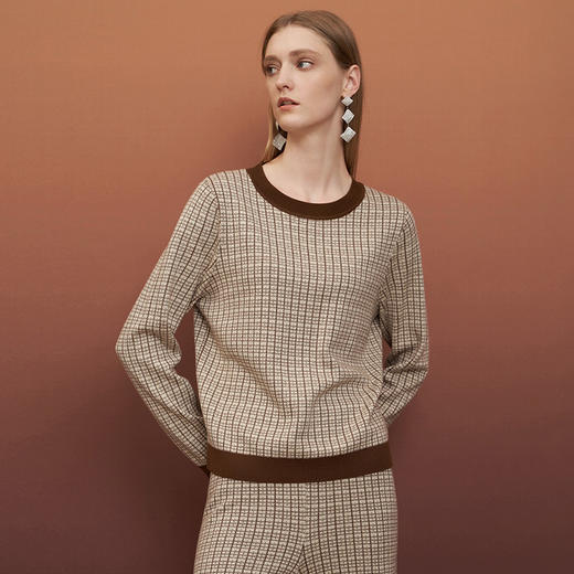 EITIE爱特爱秋季新款显瘦舒适套头针织衫6701408 商品图1