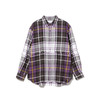 UNUSED FRINGE BIG CHECK SHIRT 水洗做旧流苏拼接格子长袖衬衫 商品缩略图4